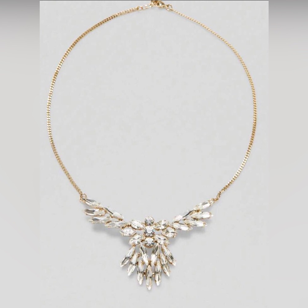 New Revolve 18 Karat Gold Plated Audrey Australian Crystal Necklace - Picture 12 of 16